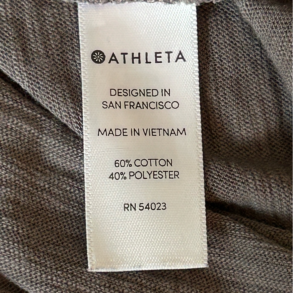 Athleta Dark Taupe tee, Small - Picture 4 of 4